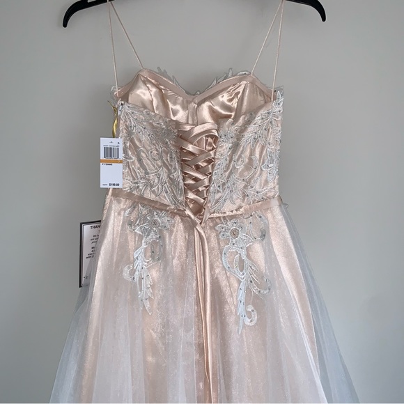 SAY YES TO THE Womens Ivory Belted Crinoline Lining Sleeveless Dress Juniors 3 - Picture 5 of 8